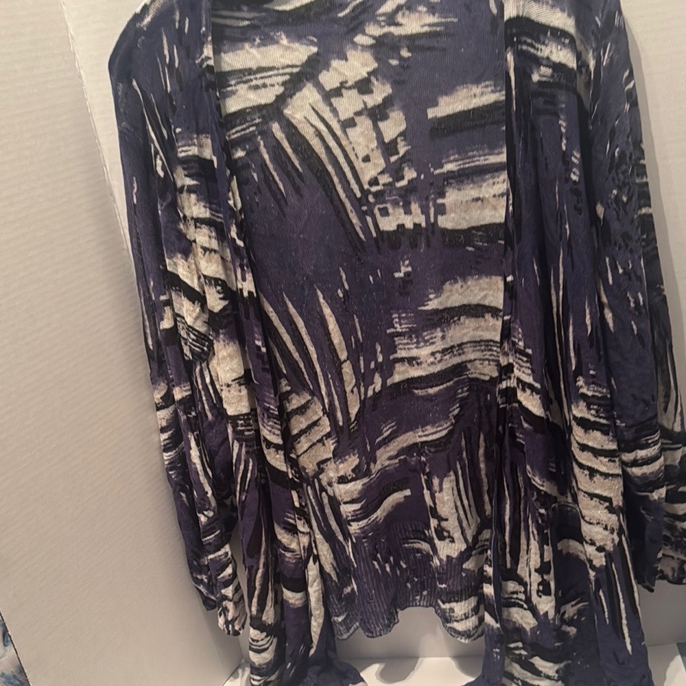 Abstract Patterned Open Cardigan - Picture 2 of 6